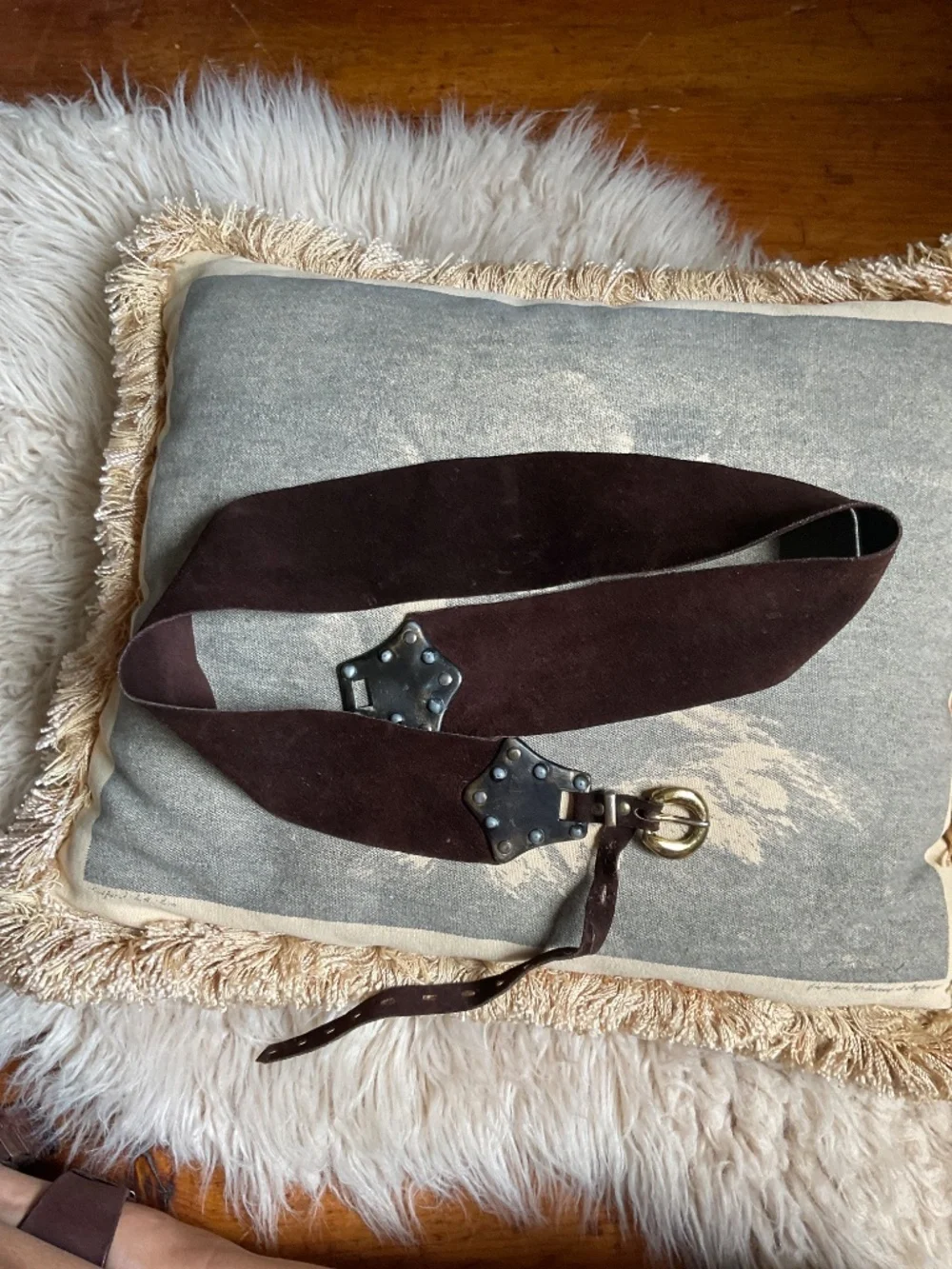Saks Fifth Avenue Vintage brown suede belt